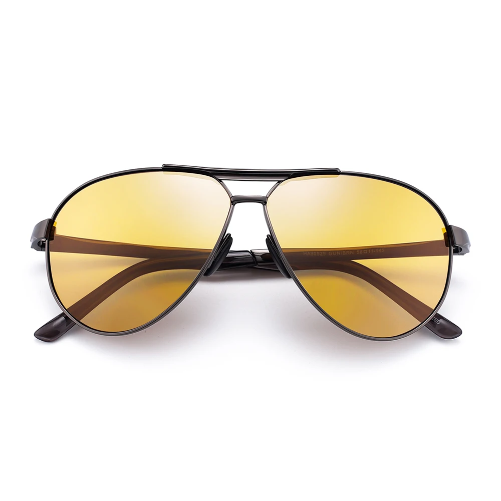 FH17216 linhai car yellow tinted polarized lens  mirror sunglasses