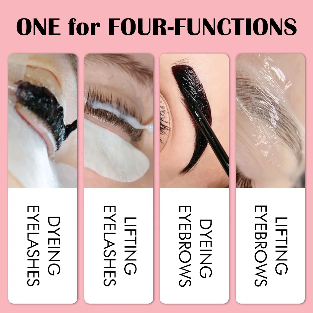 Wholesale Lash and Brow Lift and Tint Kit Professional DIY Eyelash Lift and Dye Kit 4 in 1 Brow Lamination ane Tint