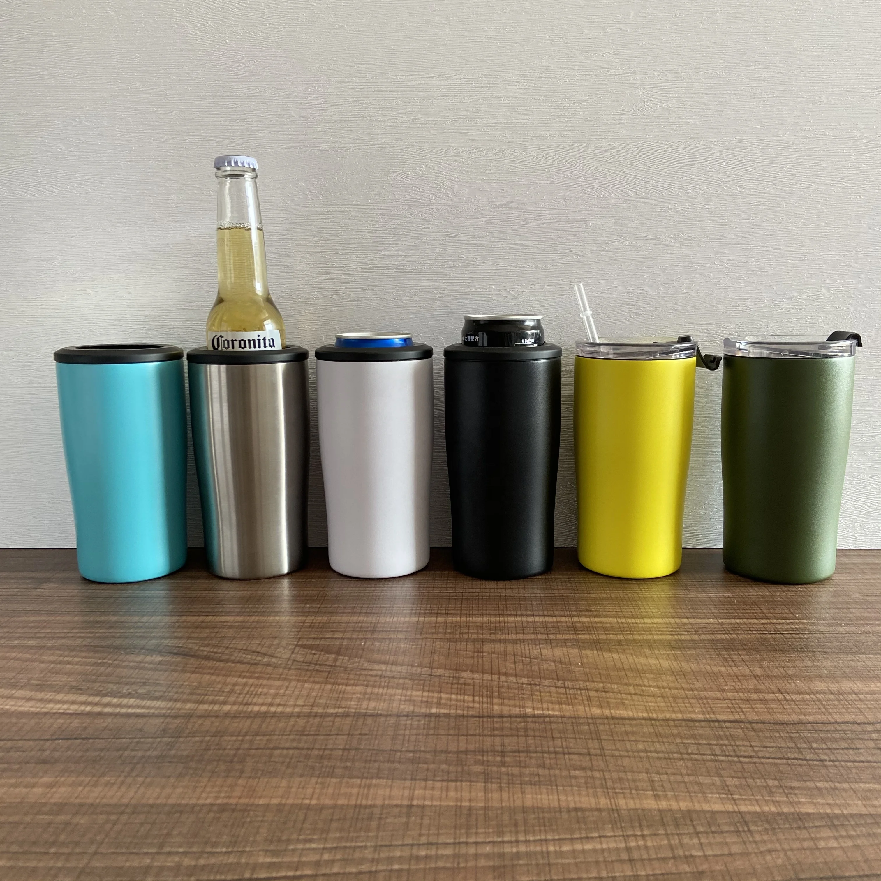 2022 amazon top seller 4 in 1 can cooler double wall stainless steel insulated beverage can beer bottle 16oz slim can cooler