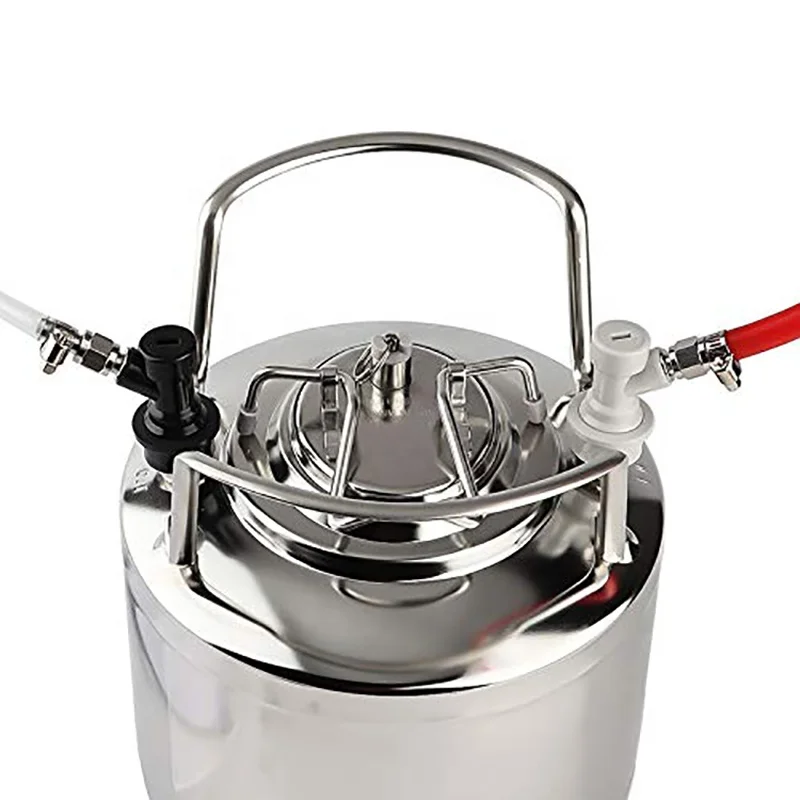 Ball Lock Keg MFL Disconnects Kit, Keg Fittings with Stainless Steel Swivel Nuts 5/16 Gas, 1/4 Liquid Barbed & Worm Clamp