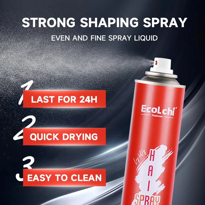 Ecolchi Customized Hair Spray Organic Herbal Argan Oil Hair Care Nourish Strong Hold Hair Styling Spray