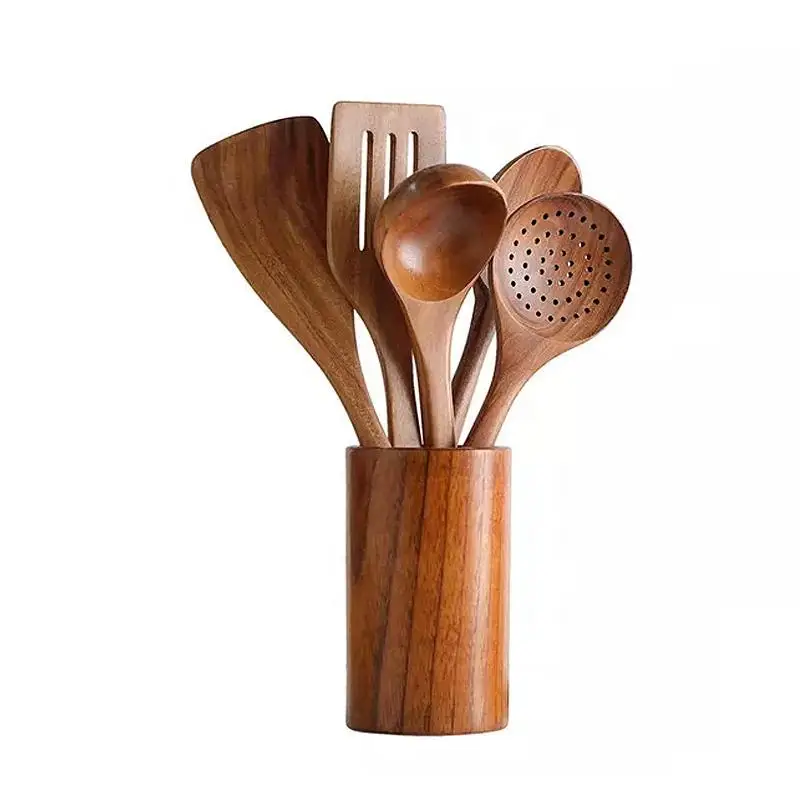 Wholesale wood kitchen accessories utensils cooking  tools wooden kitchen cooking utensils sets wood kitchen utensil