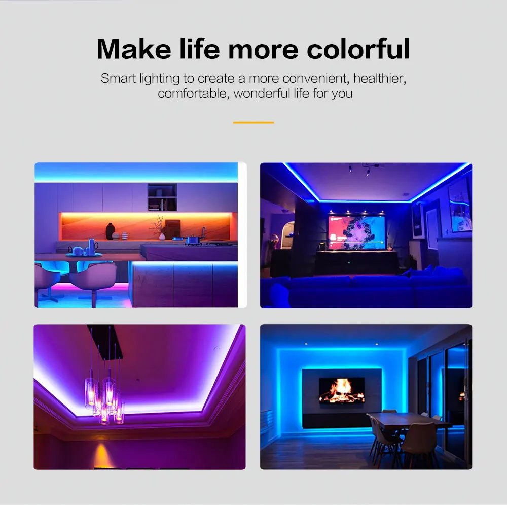 12V IR Control Indoor Decoration 5m 10m SM D 5050 Smart Rgb Led Strip Lights for Home