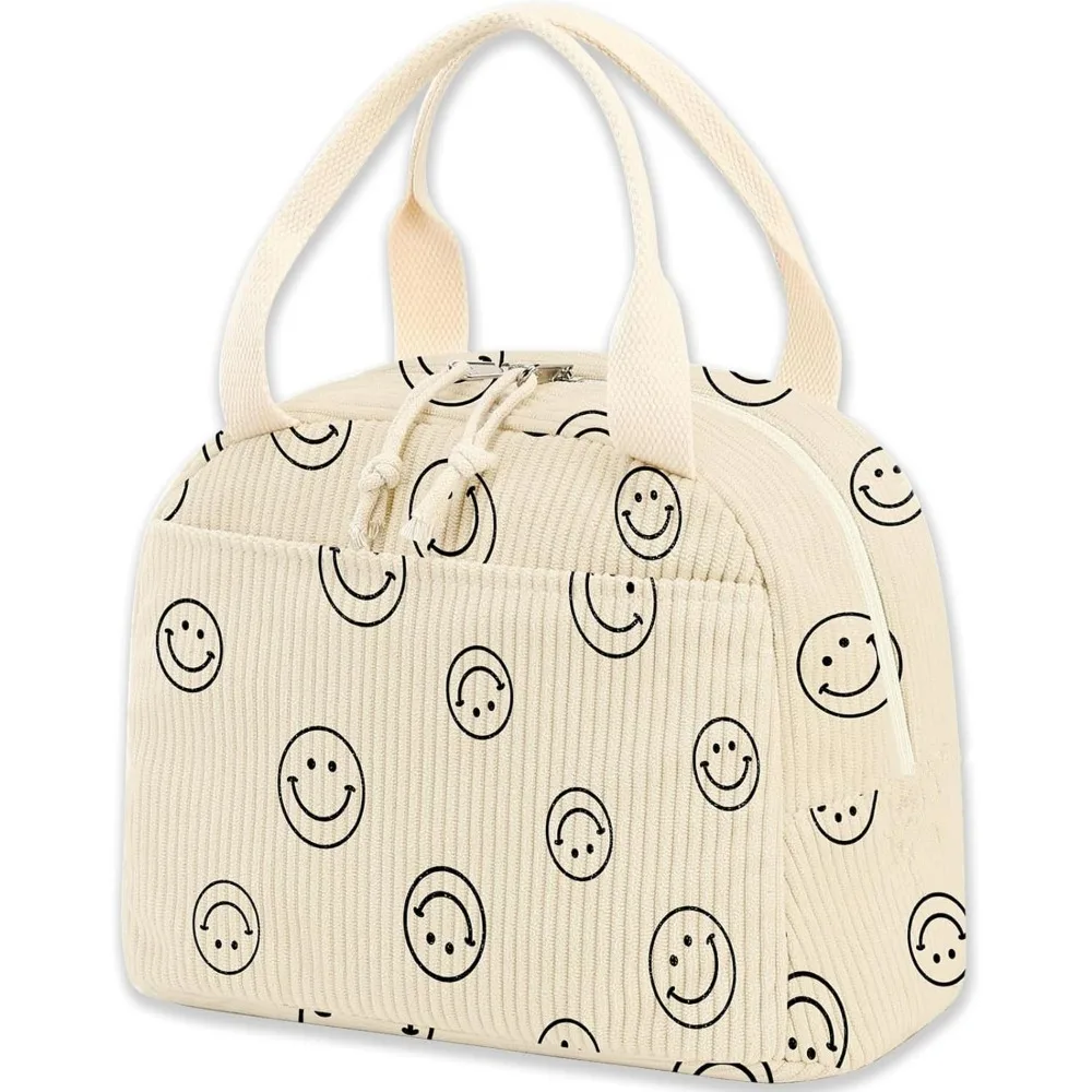 Cross Border New Strawberry Printed Lunch Bag Travel and Picnic Bag Large Capacity Bento Storage Bag