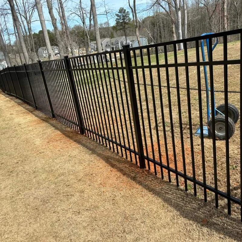 1.8mH X 2.4mW Safety Easy To Assemble Garrison Fence Black Gates Security Fence