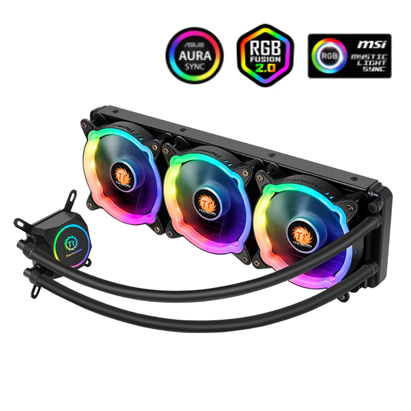 
Thermaltake ice dragon Sync RGB one-piece water-cooled radiator RGB fan CPU - 360 with the main board 