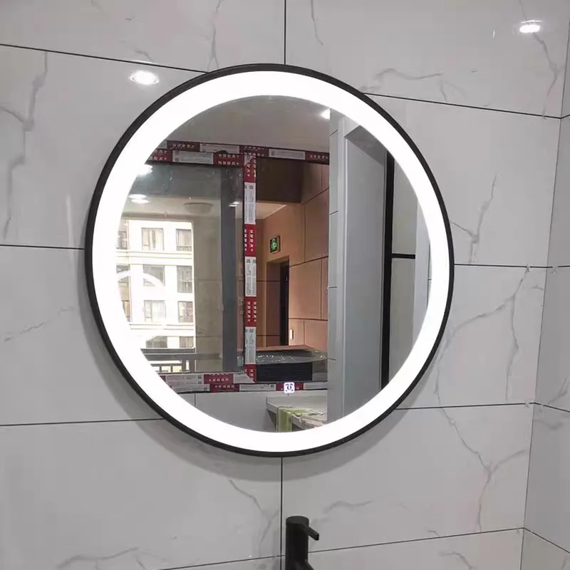 Smart LED Illuminated Backlit Mirror with Built in Antifog and color-selection Touch Sensor Function Shenzhen