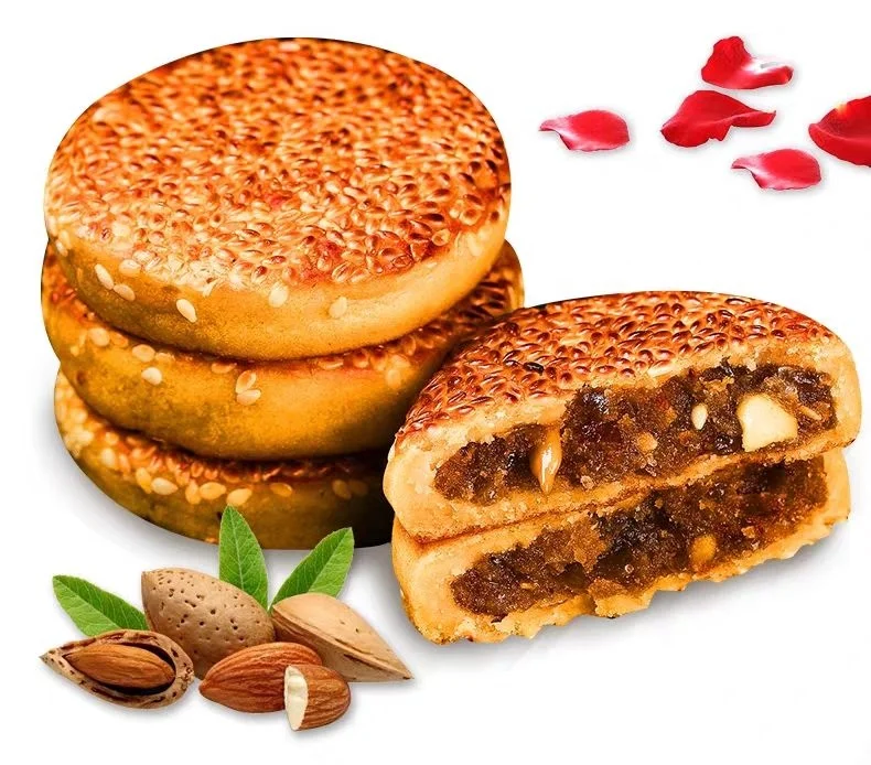 
Zhimaguan 520g traditional sesame cake with a thin dough skin and lots of filling chinese food snacks rock sugar taste 