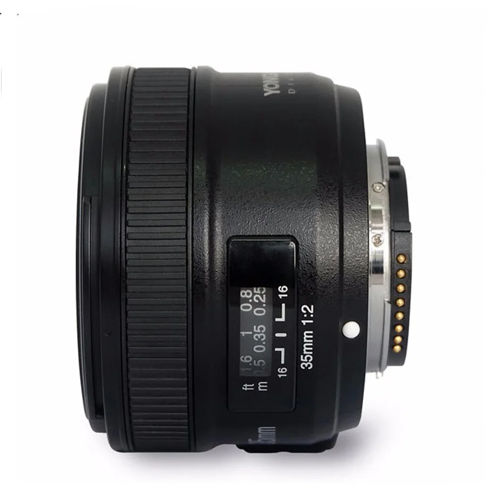 Объектив Yongnuo 35 мм, объектив YN 35 мм F2.0, широкоугольный объектив для цифровой зеркальной камеры canon