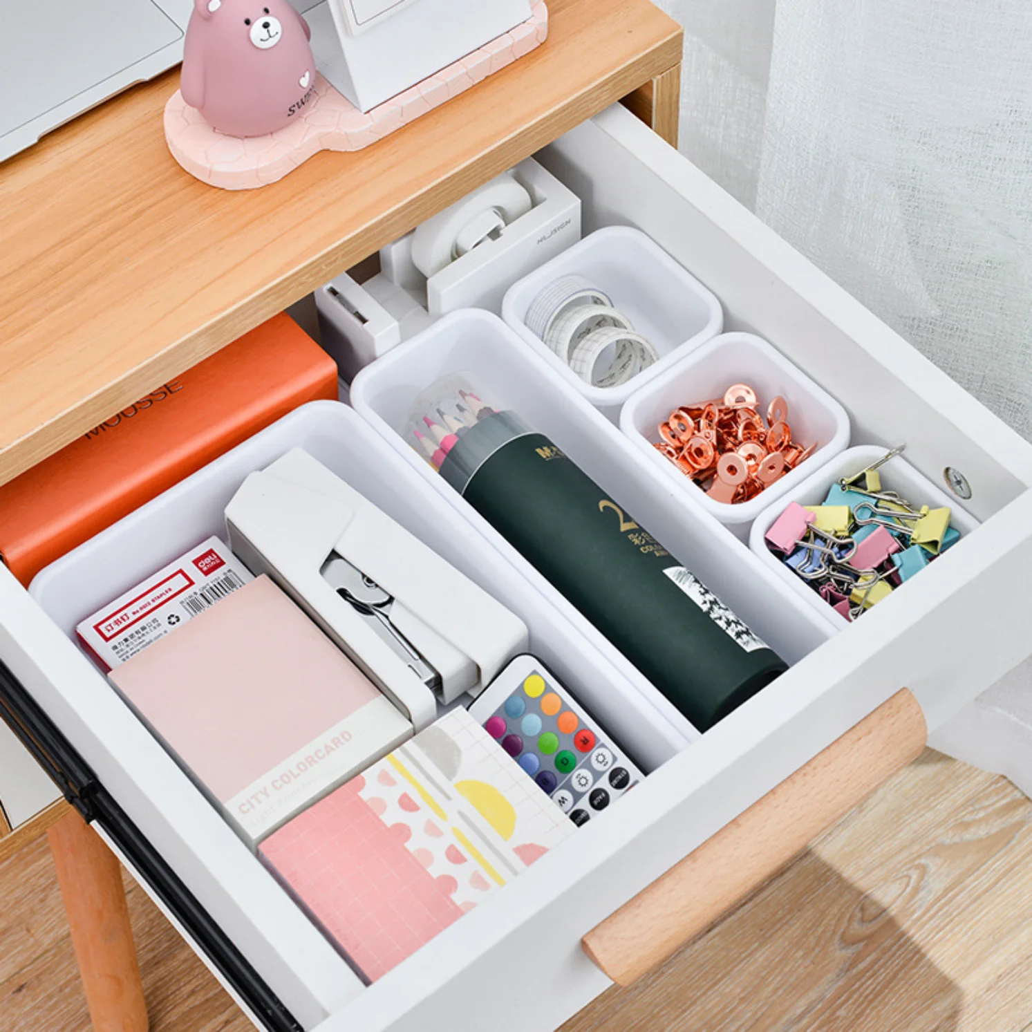 8PCS/SET Drawer storage box tray plastic compartment storage box adjustable plastic storage box clothing accessories