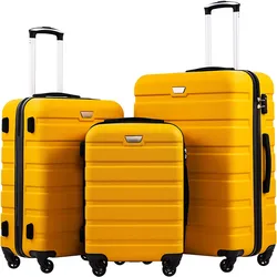 Factory OEM 3 PCS ABS Suitcase Set Travel 20 24 28 inch Hard Luggage Set Rolling Luggage on Wheels