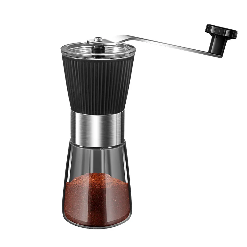 New Handheld Coffee Grinder Portable Home Mini Coffee Machine Wholesale Manual Glass Bottle Coffee Mill
