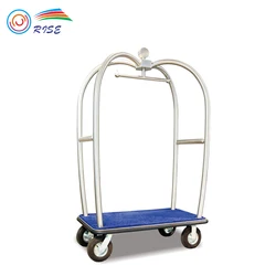 Hotel 304 Stainless Steel Baggage Trolley Lobby Luggage Carrier