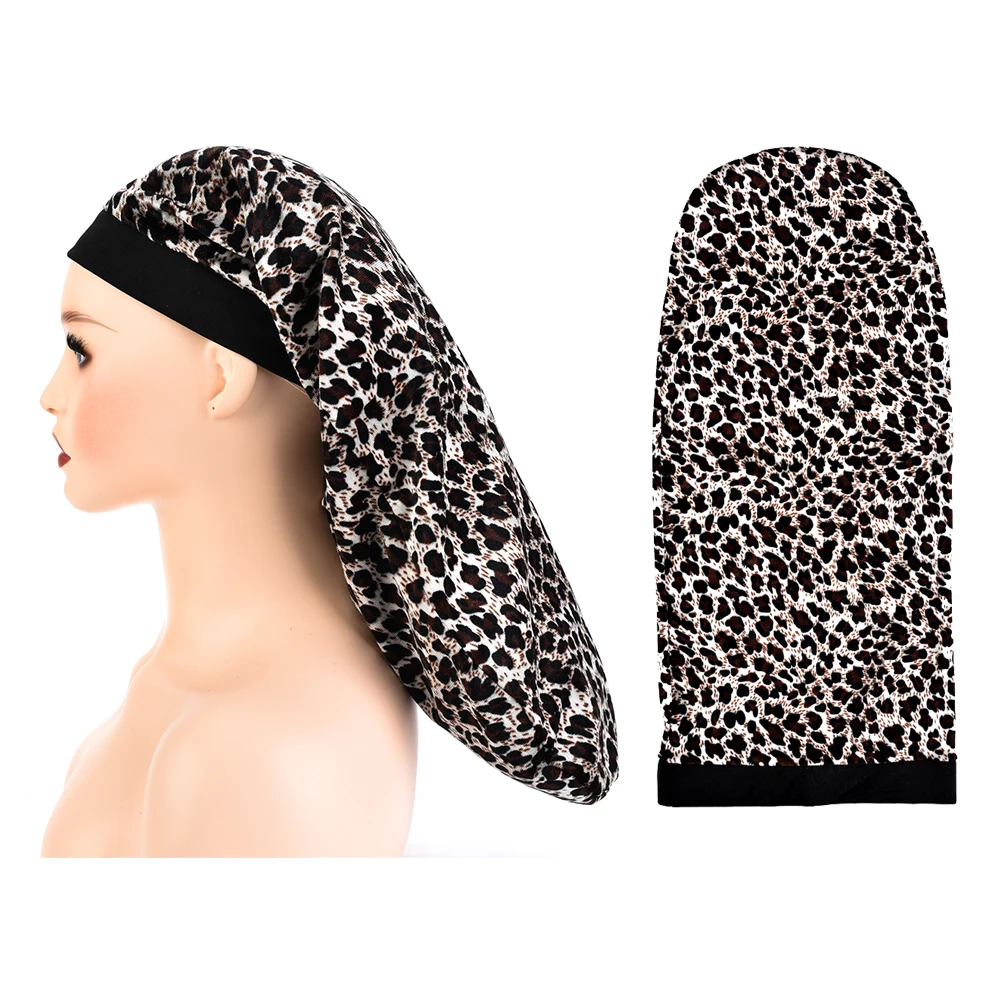 Vendor wholesale extra long luxury velvet bonnet women head tie for curly braids dreadlocks long hair