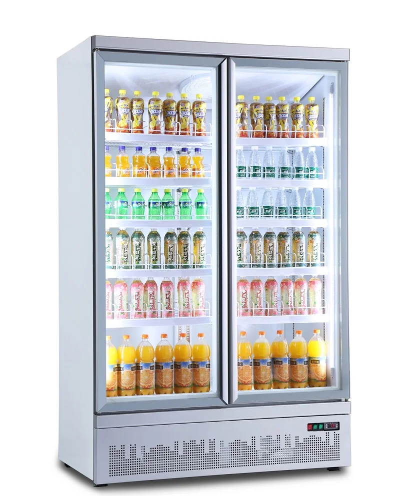 Refrigerating Cabinet Commercial Fridge Energy Drink Beer Beverage Display Cooler Upright Glass Door Refrigerator