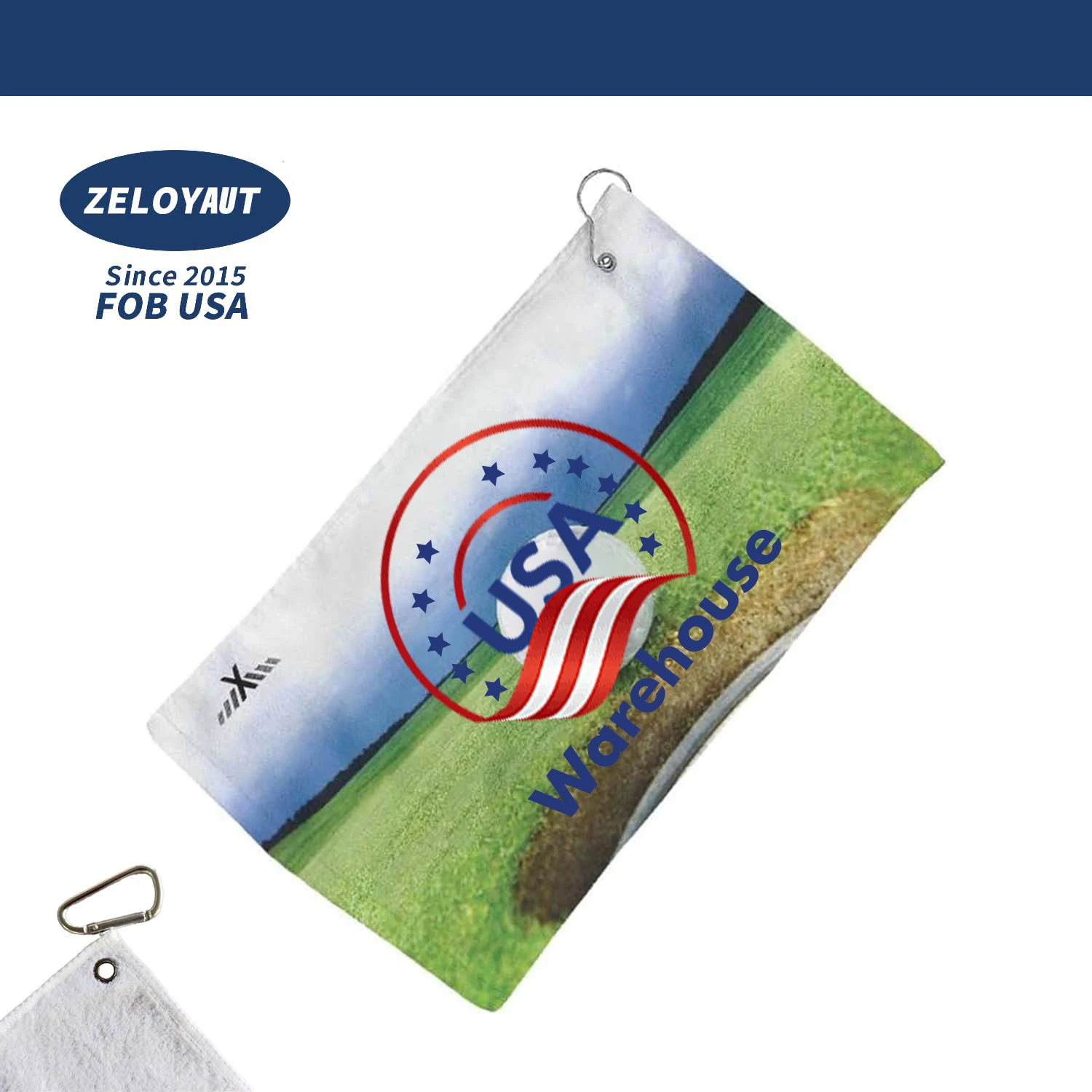 USA Warehouse Shipping Sublimation Towel Blanks Cotton Golf towel 100% Polyester Custom Logo Towel Blanks For Sublimation