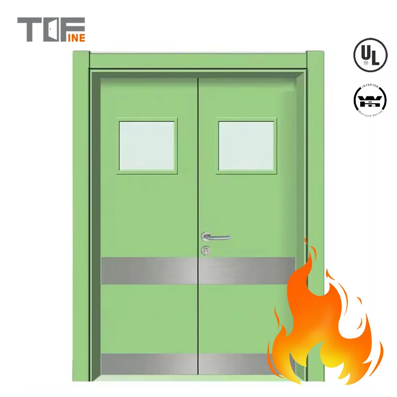 Commercial List Fireproof Doors Metal Anti Fire Shutter Rated Stable Steel Door