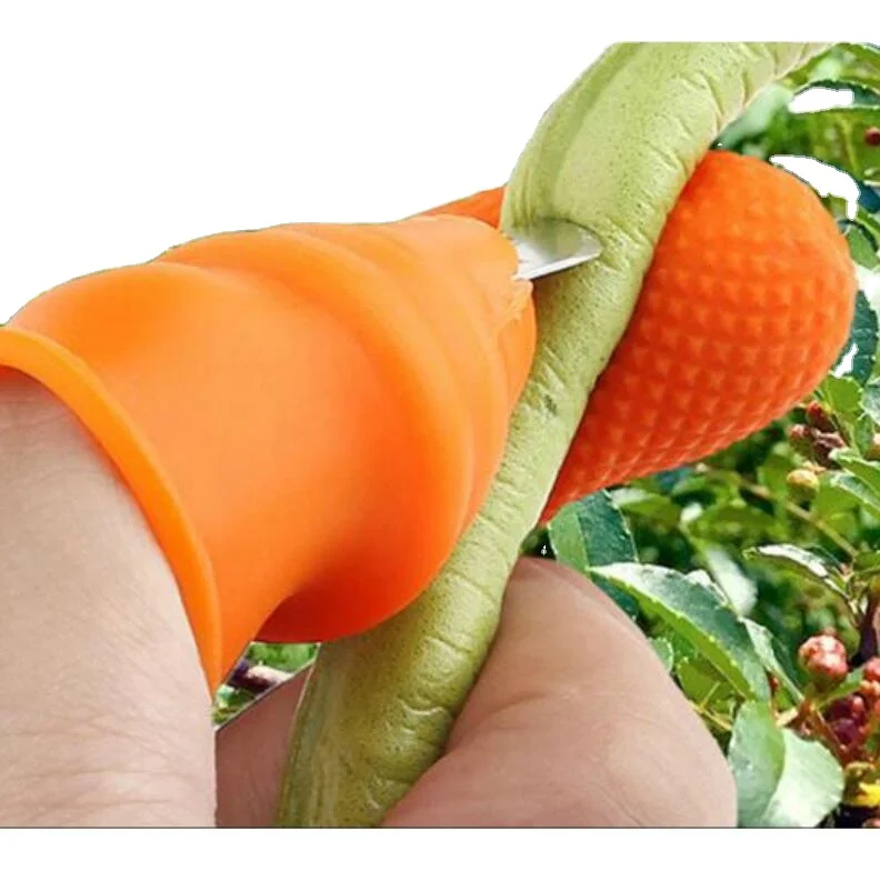 
2Pcs Picking Pepper Artifacts Beans Agricultural Iron Nails Thumb Knife Cutting Special 
