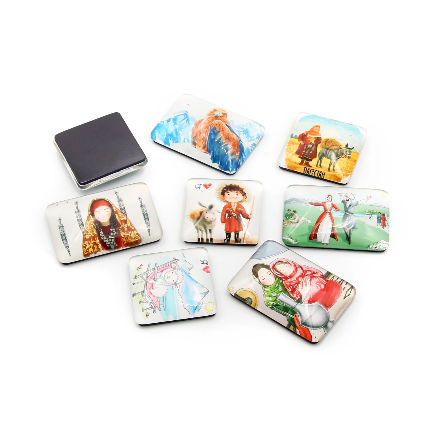 Trendy Personalized Souvenir Magnet 3D Clear London Crystal Fridge Magnet Glass Magnets Frigers