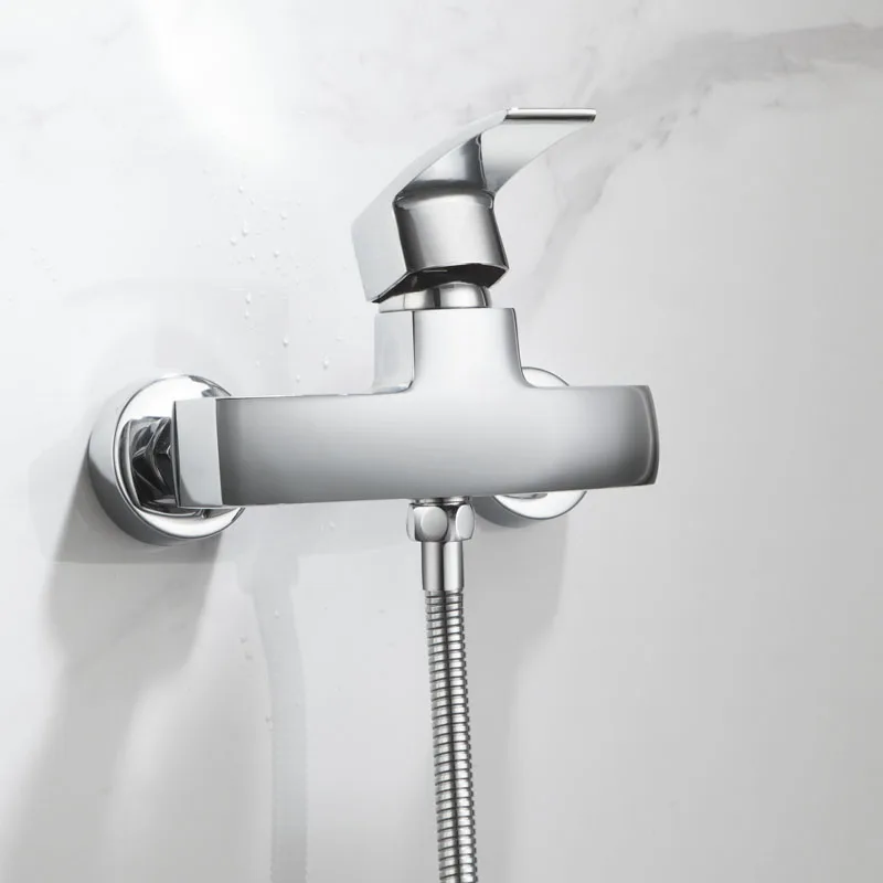 
Bathroom thermostatic shower faucet set bath hot water tap mixer wall mounted 