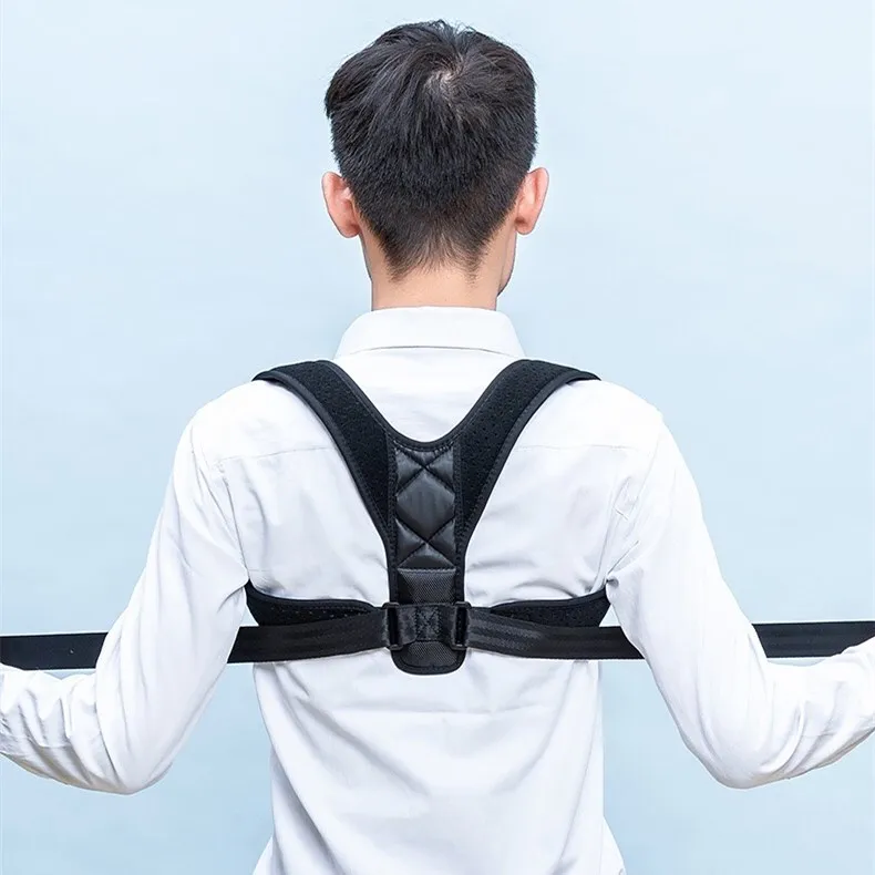 Ollas custom upper adjustable posture corrector back support belt clavicle shoulder correction belt for men and women