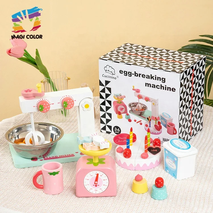 Обучающая деревянная игрушка для кухни, Миксер для тортов, игрушка для ролевых игр для детей W10D497