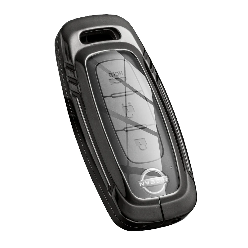 real carbon fiber Key Fob Case Fit for Nissan Rogue Armada Murano Remote Cover Metal Protection for Infiniti JX35 Q50 Q60 QX56