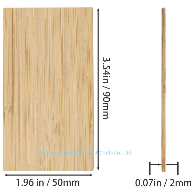 Factory Directly Supplies DIY OEM Printing or Laser Engraving Logo Wooden Card Bamboo Business Card