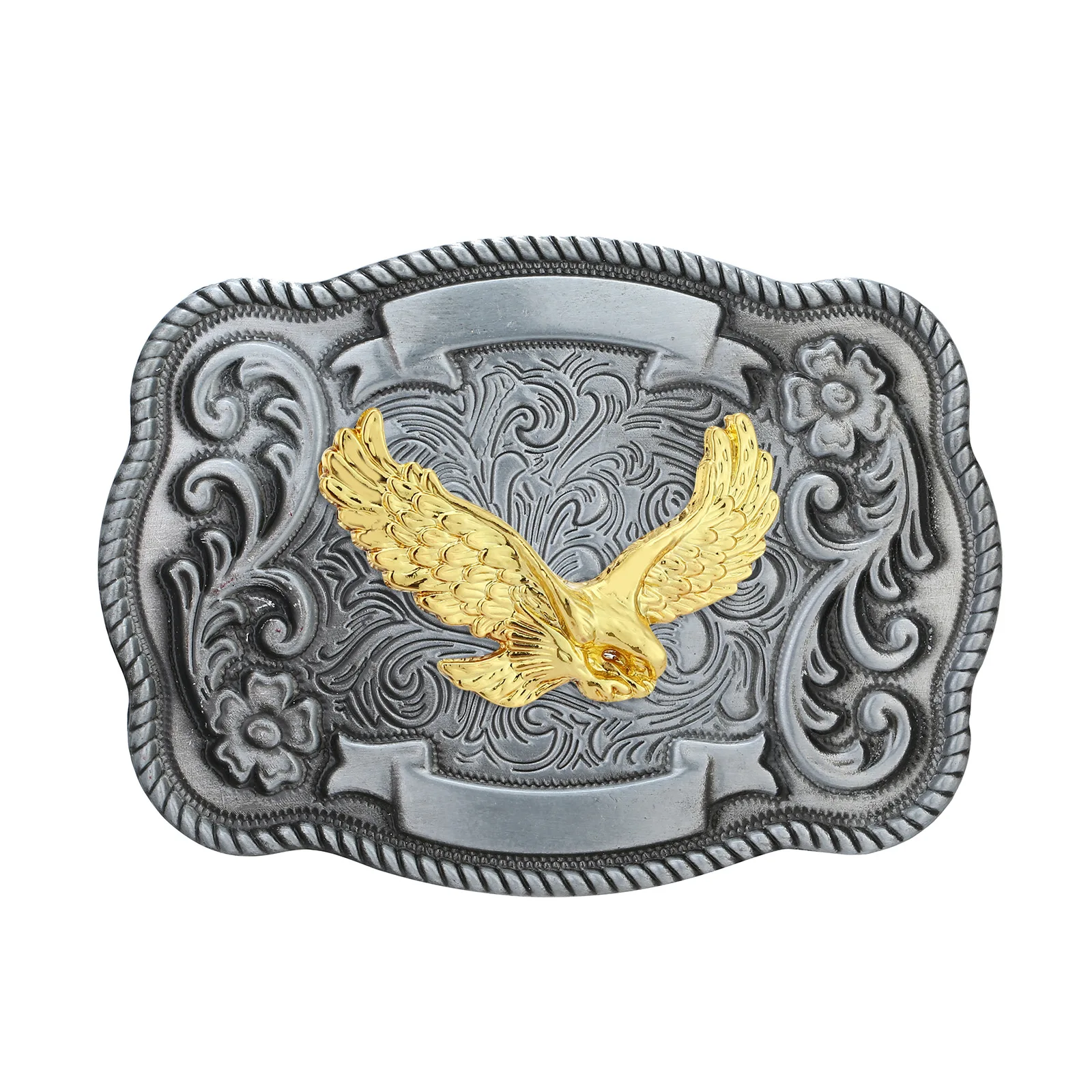 2024 professional manufacturer custom Zinc Alloy animal belt buckle double plating color Western belt buckle for belts