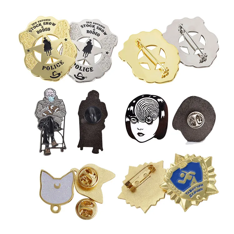  Bulk Cheap Metal Soft Enamel Gold Lapel Pins Logo Hollow Custom Type Pin Badge Best Souvenir