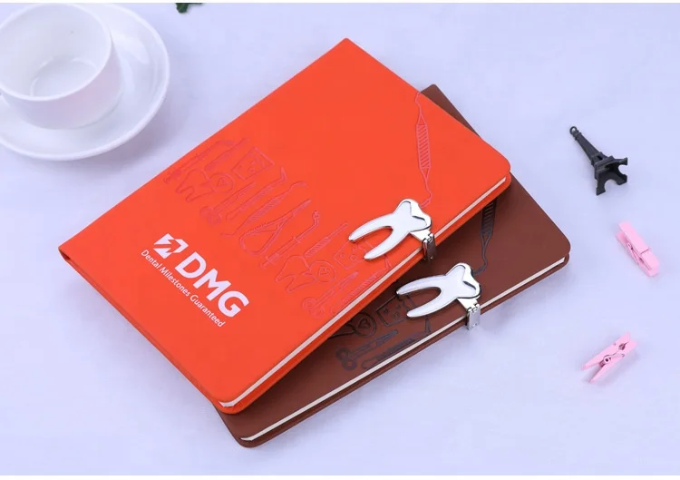 
Dental gifs notebook Diary with logo Leather notebook Paper diary A5 