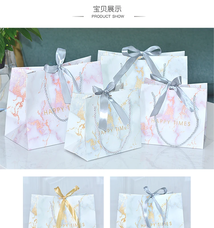 Wholesale Luxury Custom Printed Kraft Paper Shopping Bag with Handle