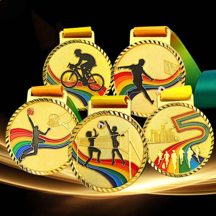 Factory Custom High Quality Medallion Marathon Sport Running Soccer Medal Award Blank Metal Medal