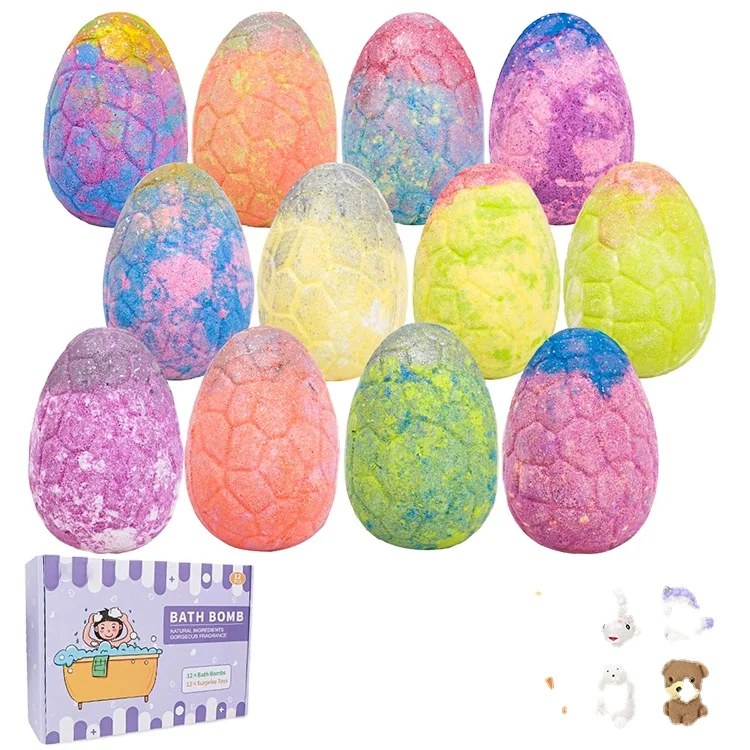 
Attactive Surprise Toys Inside 12pcs 5oz Kids Bath Bombs Set Birthday Christmas Gift for Boys and Girls 