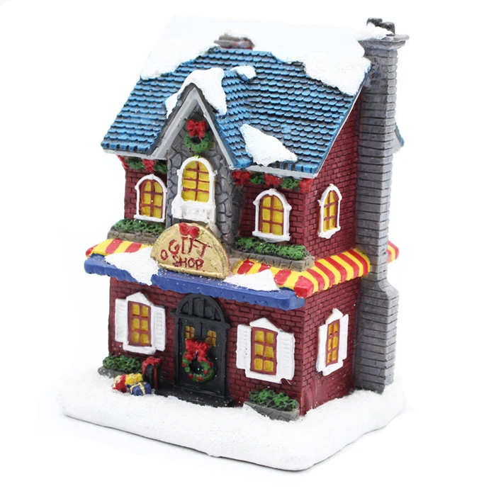 Christmas Miniature Houses Christmas Village Houses Resin Christmas Houses