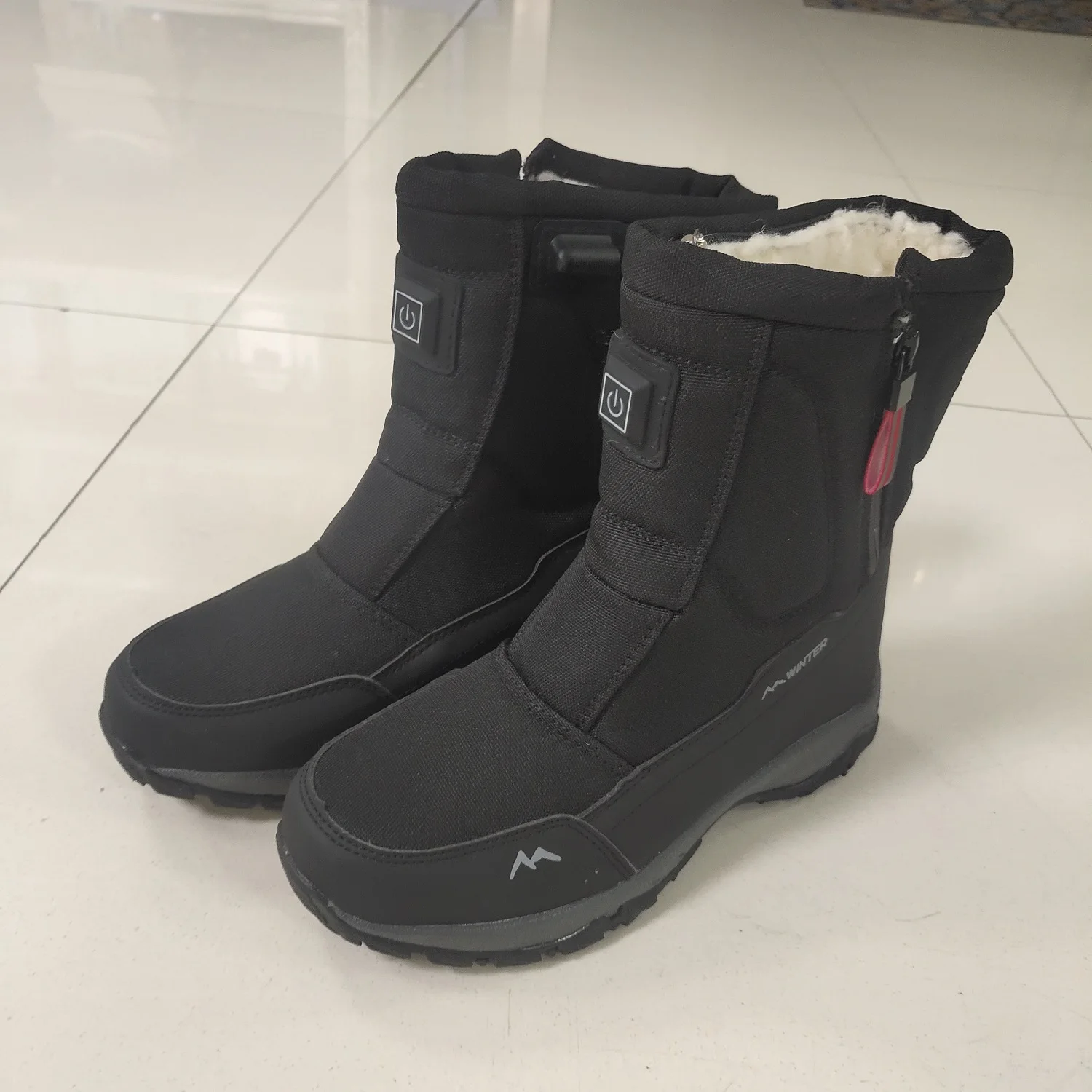 usb heating long winter female women ladies girls fur snow hunting boots for women autumn and winter