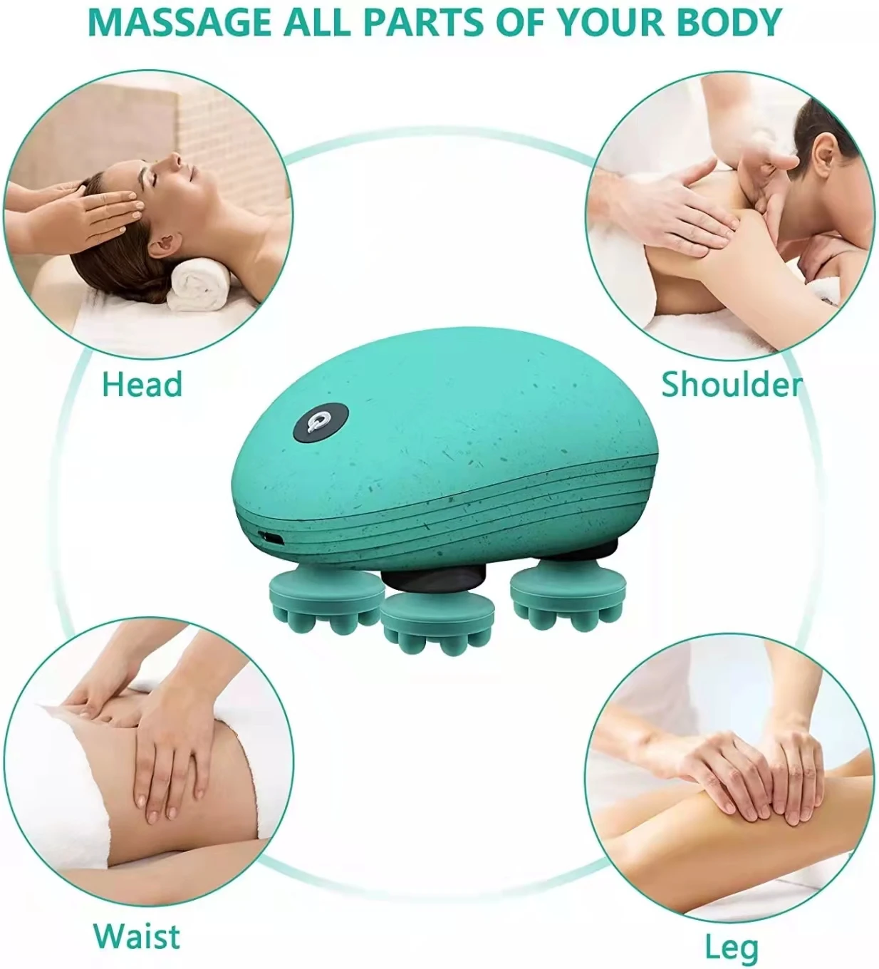 usb octopus waterproof custom logo wholesale smart 4d head massager head electric spa scalp massager