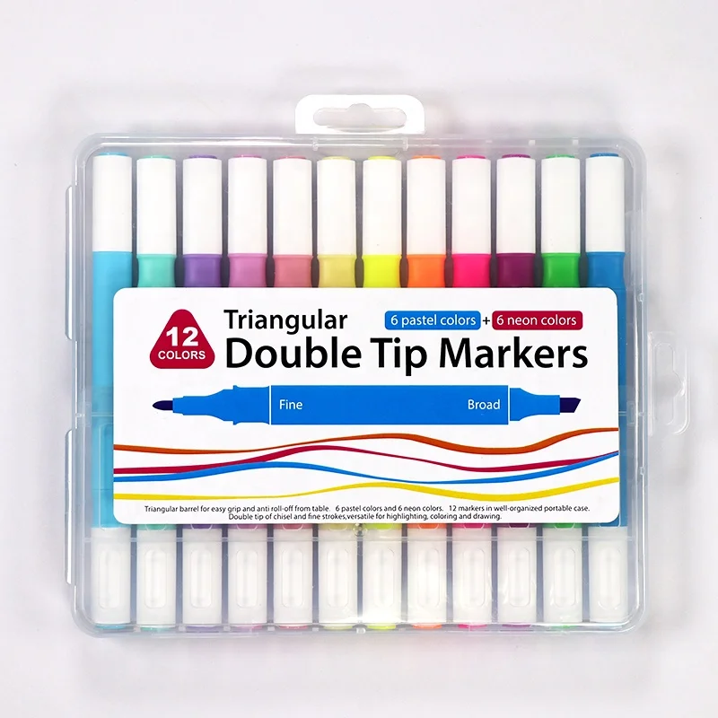 Уникальный треугольный маркер с двойным наконечником