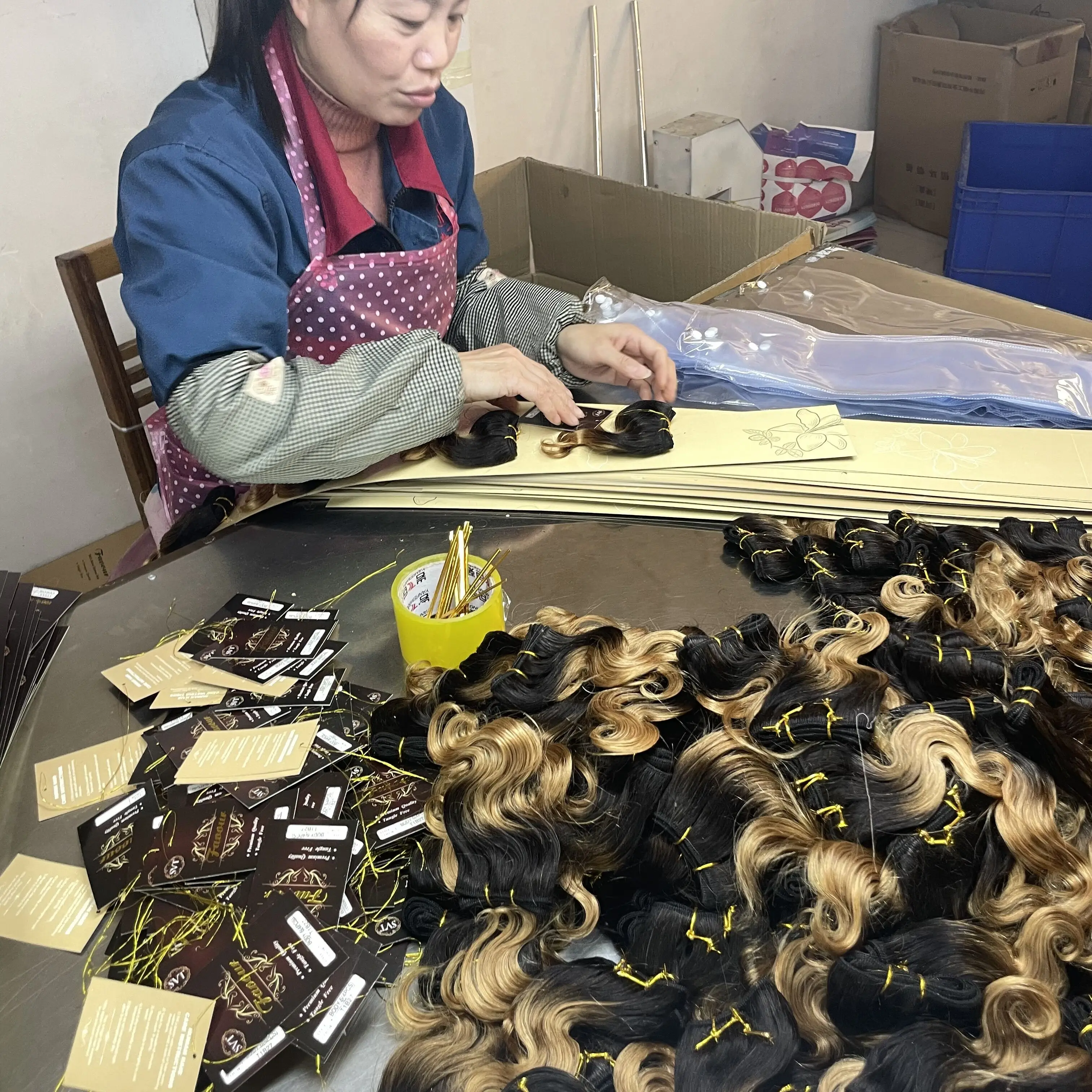 100%human hair Best top quality Straight 16-24 inch in hair weaving weft packet hair extention bundles pack with closure