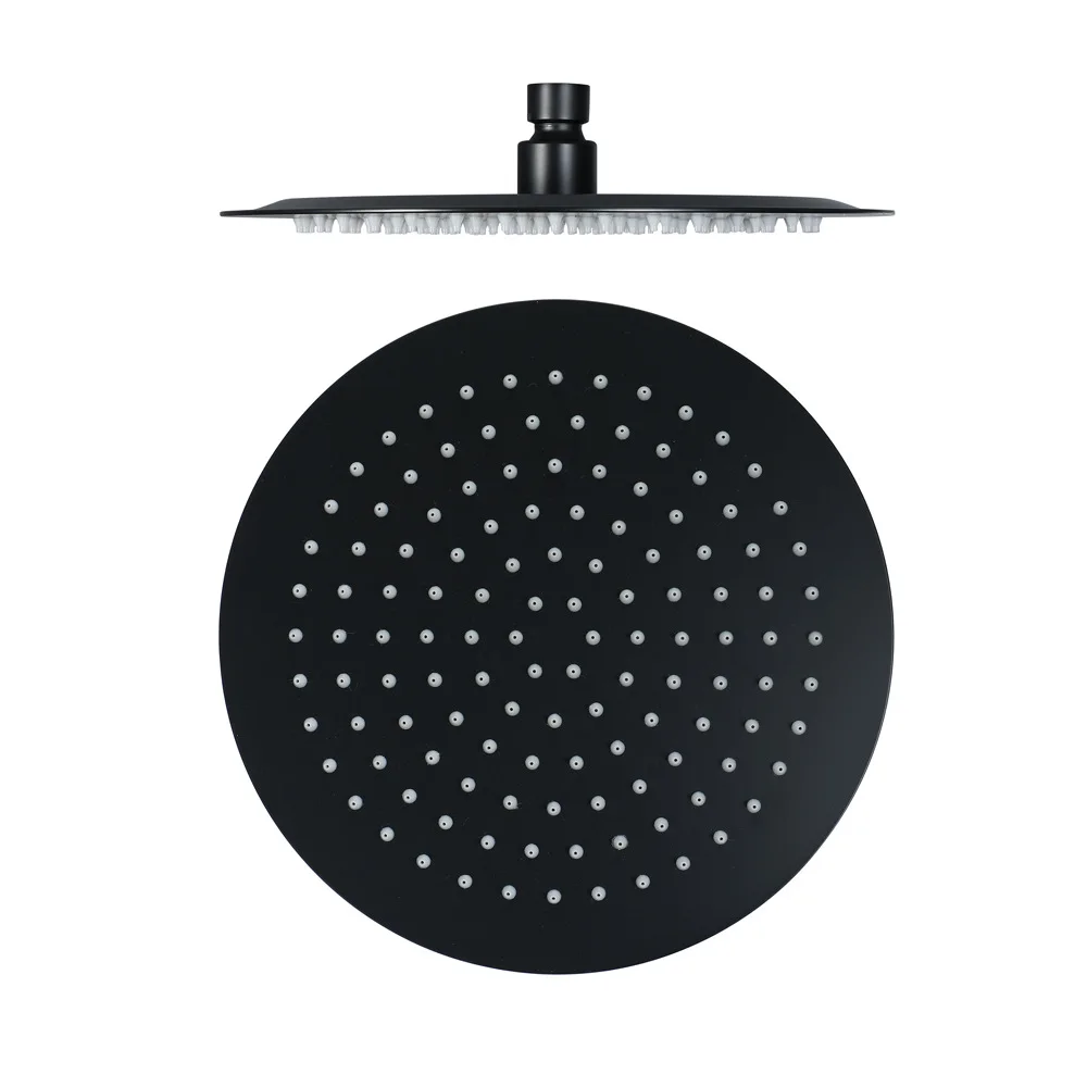 Factory Wholesale Ultra Thin Blackened Water Saving Custom Shower Head Waterfall