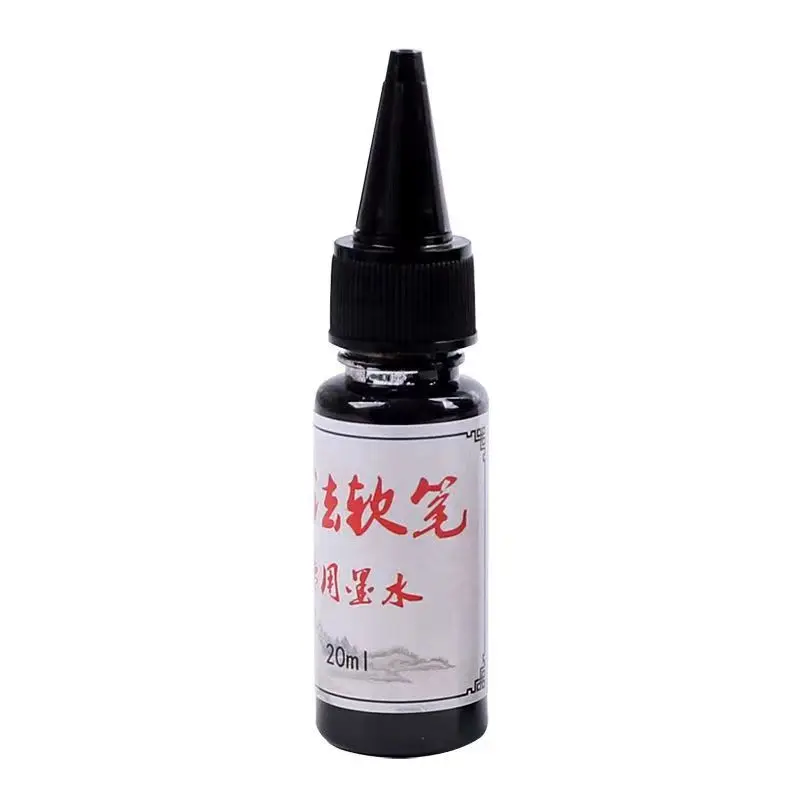 20ML super black calligraphy soft brush pen ink in bottle