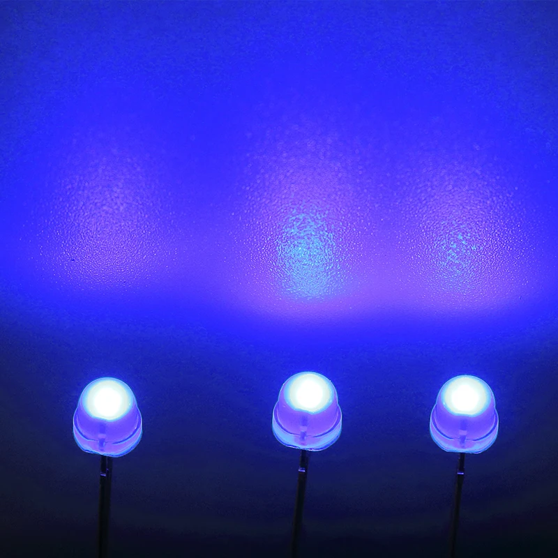 Vanfun Best Seller Transparent LED Straw Hat with 5mm round Head Features Green Yellow Blue Emitting Diodes