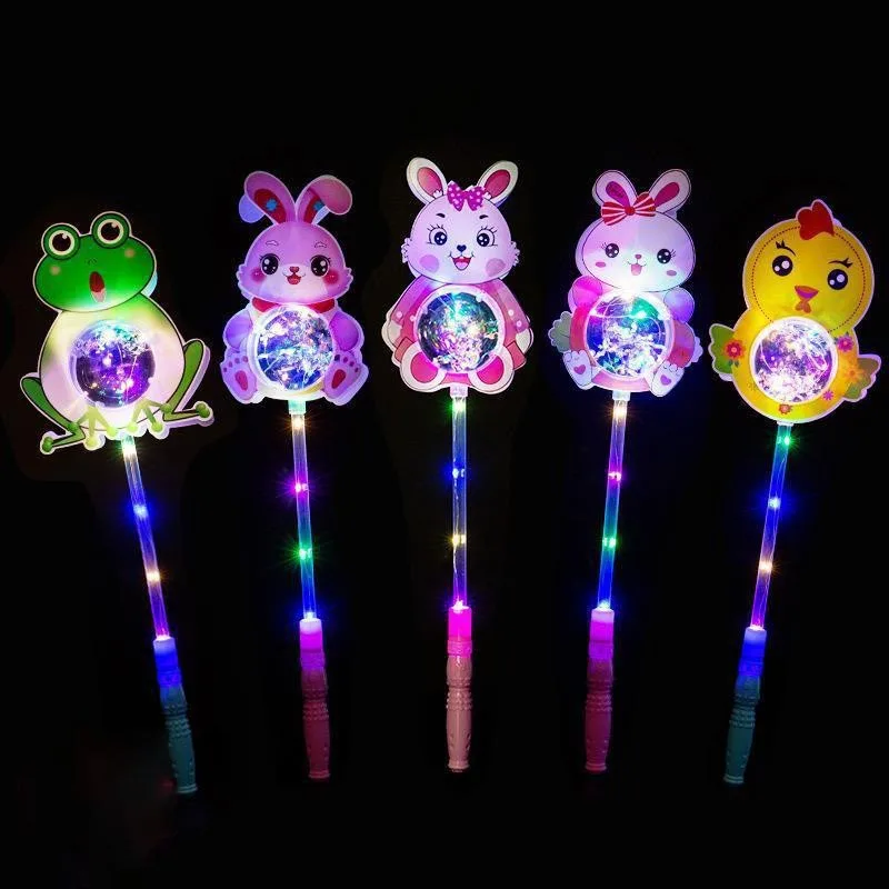 Cartoon Fairy Wand  Luminous Fluorescent Various Shapes Colorful Street Stall  Windmills Toys