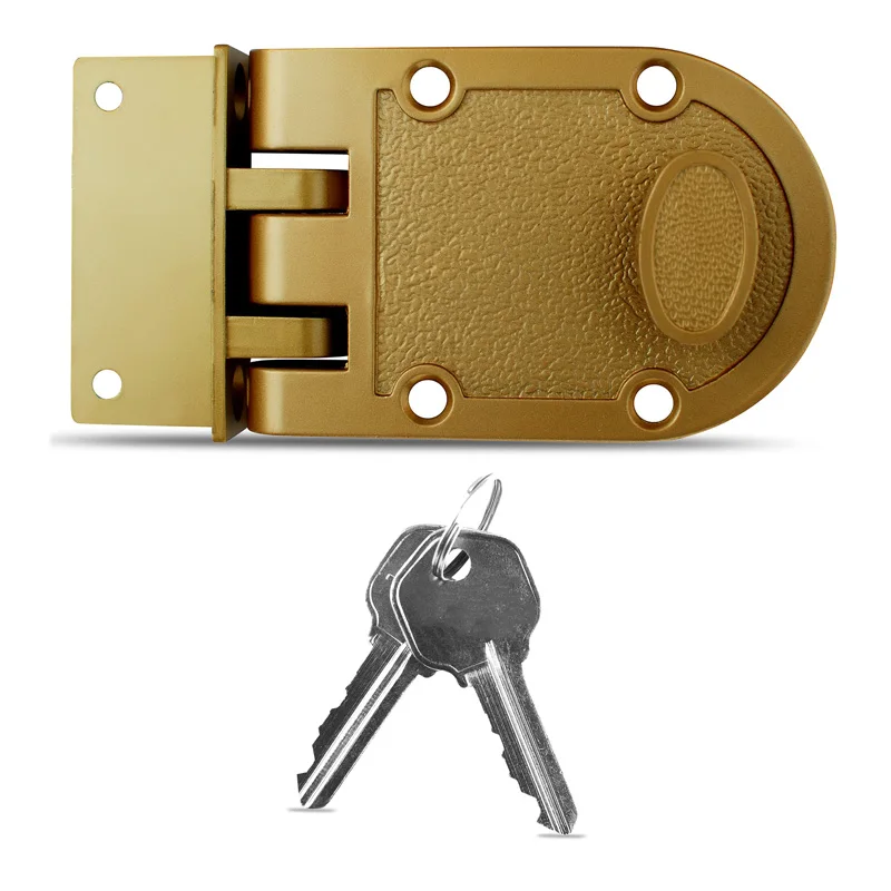 Bronze Jimmy Proof Style Anti-Theft Night Latch Bolt Rim Lock Zinc Cylinder Traditional Antique Gold Finish Brass Deadbolt Lock