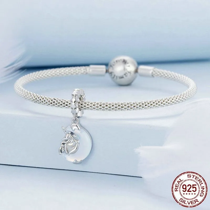 Hot selling original 925 sterling silver pendant moon unicorn diy pendant for necklace