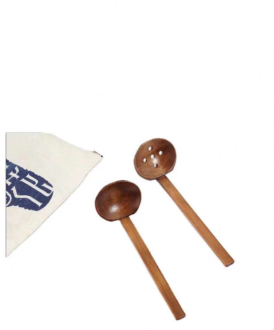 Wooden spoon wholesale Ajisen Ramen soup spoon hot pot colander solid wood tableware spoon