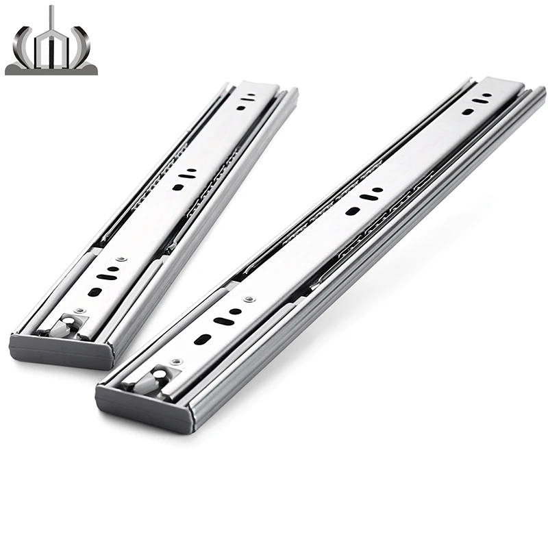 Soft close full extension ball bearing slide 3 Folds Chest Of Drawers Drawer Slides