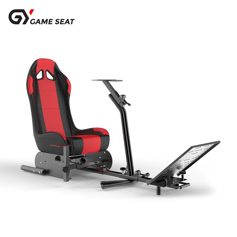 GY022 High Quality Sport Seat Foldable Car Sim Racing Seats Simulator Chair With Gaming Steering Wheel Stand