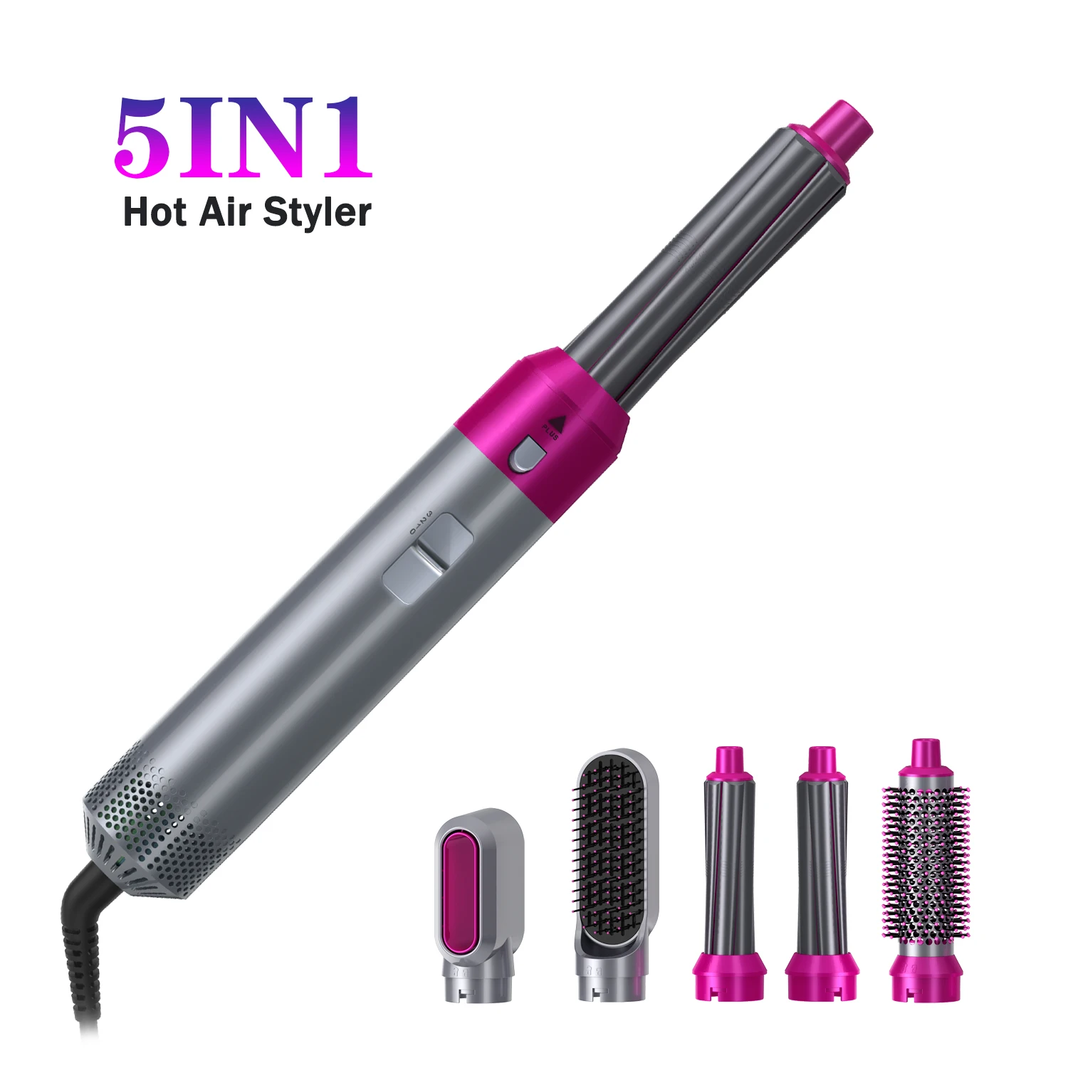 2021 Custom Electric Hair Style Brush Hot Air Brush 5 in 1 Hot Air Styler
