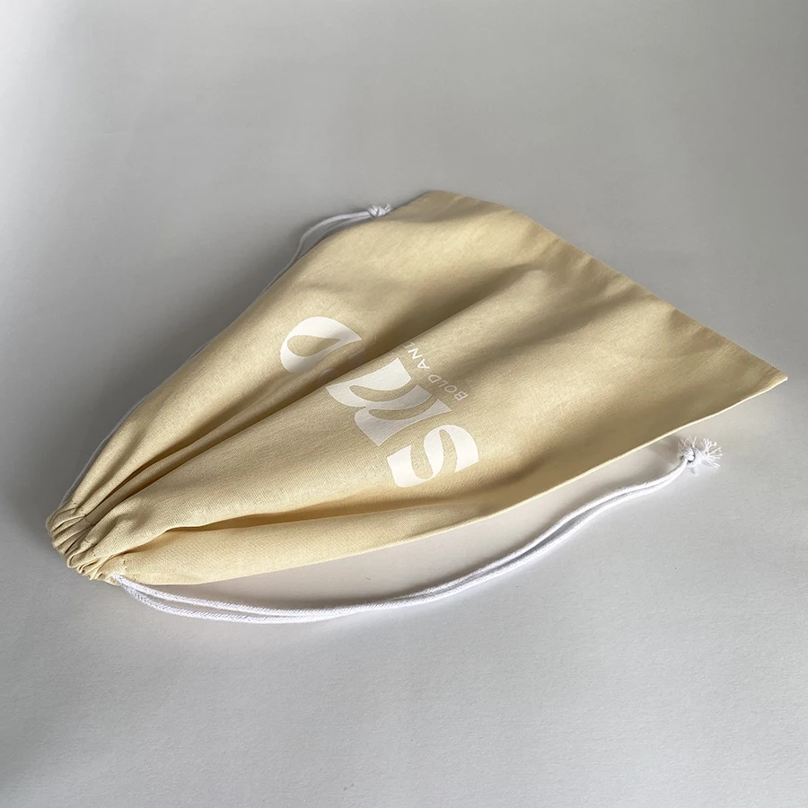 Recyclable Biodegradable Factory Price Cotton Packaging Bag Linen Pouch Drawstring Dust Cover Bags For Handbags Shoes Cloth
